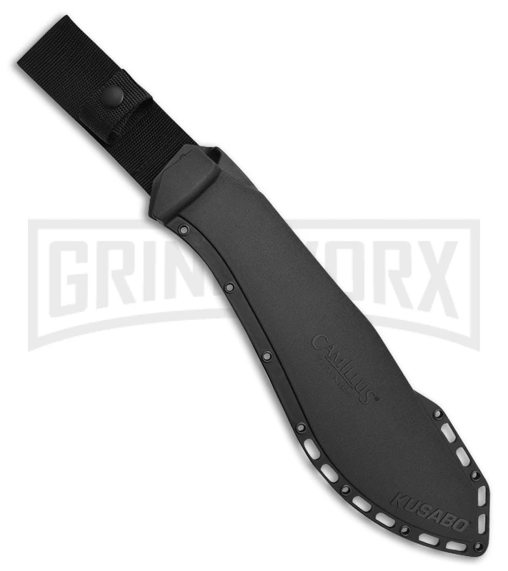 Camillus 17" Kusabo Kukri Black GRN Machete - Black Plain 2 Camillus 17" Kusabo Kukri Black GRN Machete - Black Plain - Image 2