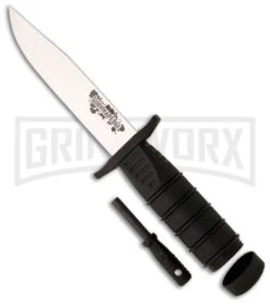 Cold Steel Survival Edge Black Fixed Blade Knife - Satin Plain -Kershaw Sale Store cold steel survival edge 80phb open large