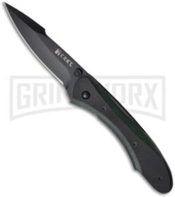 CRKT Badger Textured Black G-10 Spring Assisted Knife - Black Plain
