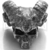 Magallona Pewter Demon Skull Lanyard Bead -Kershaw Sale Store demon skull bead cm large