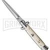 Frank B. 9" Simulated Ivory Automatic Stiletto Knife - Dagger -Kershaw Sale Store fb 9 sim ivory dagger jm large 1