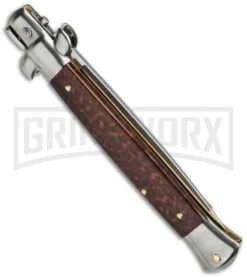 Frank B. 9" Italian Stiletto Cocobolo Wood Automatic Knife - Flat -Kershaw Sale Store frank b 9in cocobolo flat side cm large