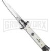 Frank B. 9" Italian Stiletto Simulated Ivory Automatic Knife - Bayonet -Kershaw Sale Store frank b 9in sim ivory bayo large
