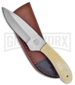 Frost Cutlery Chipaway Buffalo Skinner Bone Fixed Blade Knife - Satin Plain