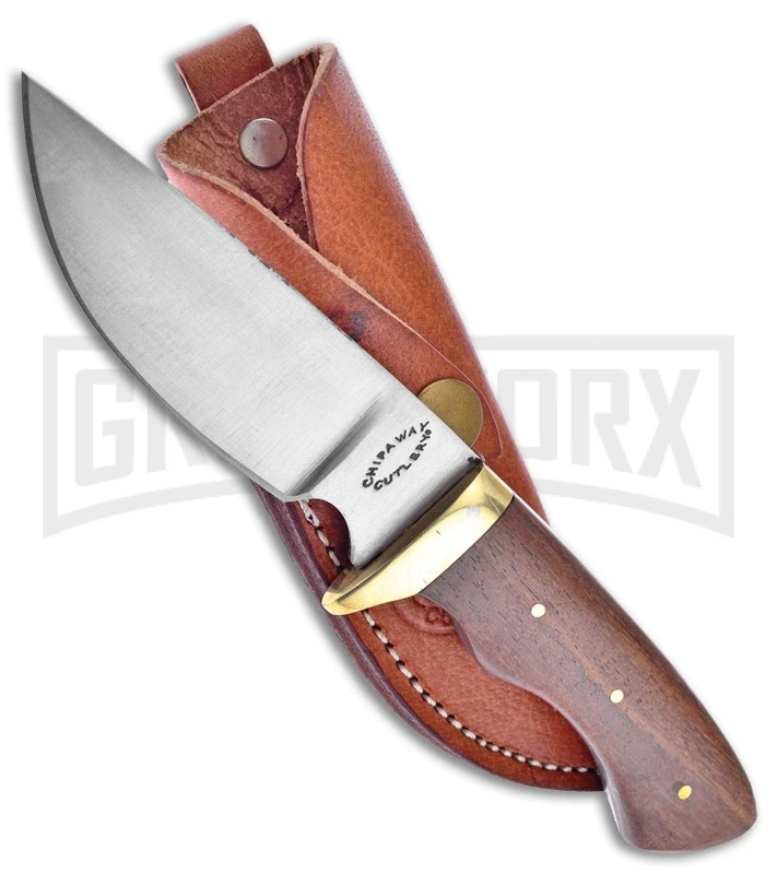 Frost Cutlery Chipaway Chickasaw Skinner Rosewood Fixed Blade Knife -Satin Plain 1 Frost Cutlery Chipaway Chickasaw Skinner Rosewood Fixed Blade Knife -Satin Plain