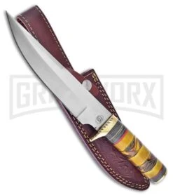 Frost Cutlery Chipaway Chief Coyote Hunter Bone Fixed Blade Knife - Satin Plain