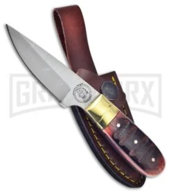 Frost Cutlery Chipaway Fox Claw Brown Bone Fixed Blade Knife - Satin Plain