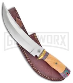 Frost Cutlery Chipaway Raven Talon Wood Fixed Blade Knife - Satin Plain