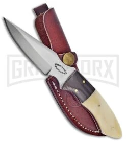 Frost Cutlery Chipaway Skinner Horn/Bone Fixed Blade Knife - Satin Plain