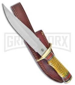 Frost Cutlery Chipaway Spiral Bush Wacker Bone Fixed Blade Knife - Satin Plain