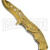 Frost Cutlery Fire Breather Gold Spring Assisted Knife - Gold Plain -Kershaw Sale Store frost cutlery fire breather sa gold BP 25416 jr large