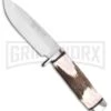 Frost Cutlery Hen & Rooster Dominance Stag Fixed Blade Knife - Bead Blast Plain -Kershaw Sale Store frost cutlery hen and rooster dominance stag bb BP 28155 jr large