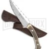 Frost Cutlery Hen & Rooster Ridged Stag Fixed Blade Knife - Mirror Full Serr -Kershaw Sale Store frost cutlery hen and rooster ridged stag mirror fully serr BP 28122 jr large