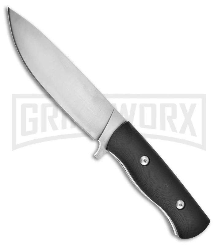 Frost Cutlery Hen & Rooster Spur Black G-10 Fixed Blade Knife - Satin Plain 1 Frost Cutlery Hen & Rooster Spur Black G-10 Fixed Blade Knife - Satin Plain