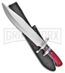 Frost Cutlery Raven Bowie Frostwood Fixed Blade Knife - Satin Plain