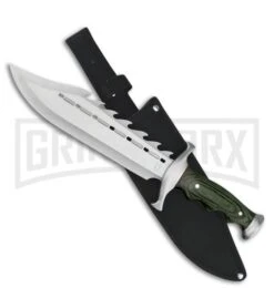Frost Cutlery Ultimate Warrior Bowie Pakkawood Fixed Blade Knife - Satin Plain