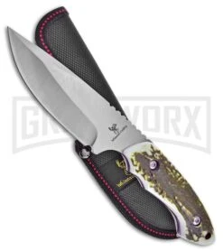 Frost Cutlery Whitetail Silencer Drop Point Fixed Blade Knife - Satin Plain