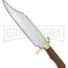 Tallen Primitive Bowie Brown Wood Fixed Blade Knife - Two-Tone Plain -Kershaw Sale Store grindworx primitive bowie brown wood tt BP 28369 jr large