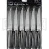 Hen & Rooster International 6 Piece Steak Set Black Rubber - Satin Serr -Kershaw Sale Store hen and rooster international 6 piece steak set black rubber satin serr BP 28166 jr large