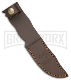 Hen & Rooster Stag Bowie Stag Fixed Blade Knife - Damascus Plain -Kershaw Sale Store hen and rooster stag bowie stag damascus BP 26002 jr sheath large