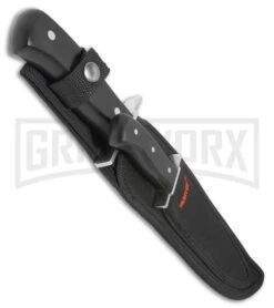 Humvee Double Bowie Combo Black Pakkawood Fixed Blade Knives - Mirror Plain -Kershaw Sale Store humvee double bowie combo black pakkawood mirror BP 29251 jr sheath large