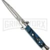 9" Anomaly Stiletto Blue Swirl Automatic Knife - Bayonet -Kershaw Sale Store italian milano stilletto a150bl blue satin large