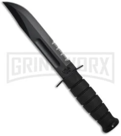 Ka-Bar Bowie Black Full-Size Knife- Black Serr -Kershaw Sale Store ka bar 02 1214 back large