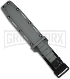Ka-Bar Bowie Gray Full-Size Knife - Black Plain -Kershaw Sale Store ka bar 02 5011 sheath large