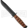 Ka-Bar Bowie Short USA Fixed Blade Knife - Black Serr -Kershaw Sale Store ka bar 1261 short usa brown serr large