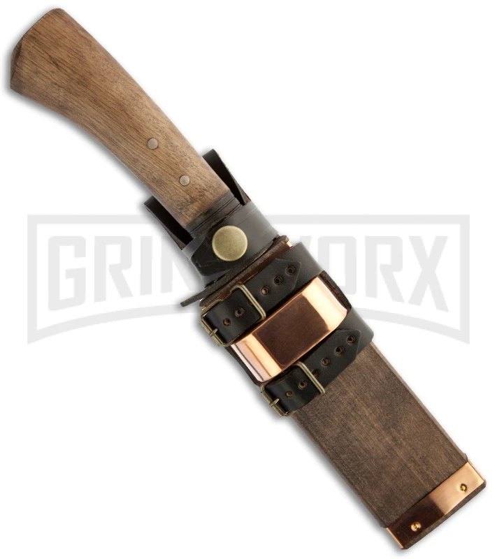 Kanetsune Seki Japan SAZANAMI Oak Handle Damascus Knife KB-214 2 Kanetsune Seki Japan SAZANAMI Oak Handle Damascus Knife KB-214 - Image 2