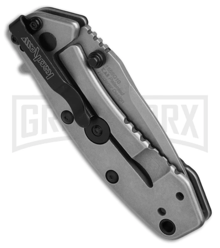 Kershaw Cryo Black G-10 Assisted Opening Knife - Stonewash Plain 2 Kershaw Cryo Black G-10 Assisted Opening Knife - Stonewash Plain - Image 2
