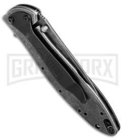 Kershaw Leek Composite Assisted Opening Knife - Blackwash Plain -Kershaw Sale Store kershaw 1660cbbw leek composite black wash side large