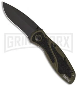 Kershaw Blur Olive Assisted Opening Knife - Black Plain