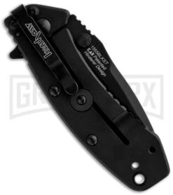 Kershaw Cryo Flipper Black Assisted Opening Knife - Black Plain -Kershaw Sale Store kershaw cryo 1555blk back large