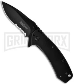 Kershaw Cryo Black Assisted Opening Knife - Black Serr