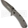 Kershaw Cryo II Assisted Opening Frame Lock 3.25" Knife Gray -Kershaw Sale Store kershaw cryo ii flipper grey plain 1556ti large