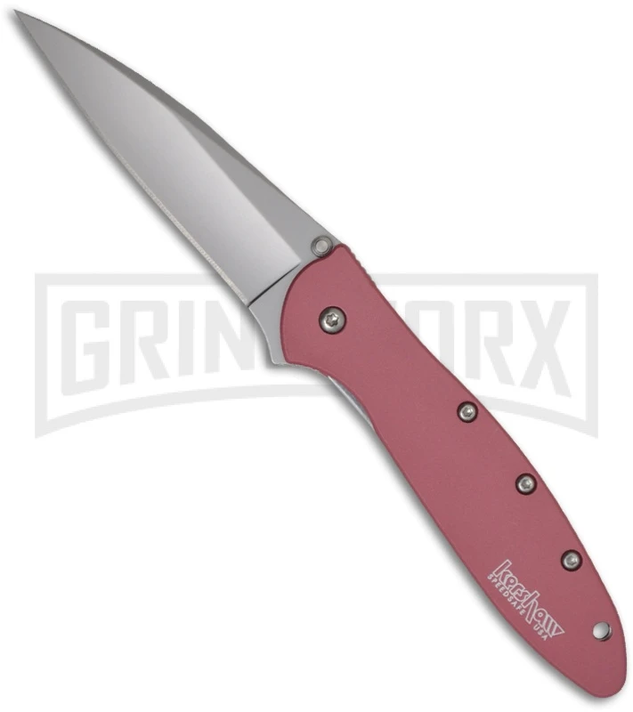 Kershaw Leek Pink Assisted Opening Knife - Bead Blast 1 Kershaw Leek Pink Assisted Opening Knife - Bead Blast