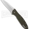 Kershaw Leek Olive Spring Assisted Knife - Bead Blast Plain -Kershaw Sale Store kershaw leek olive 1660ol bhq 14810 jr 2 large