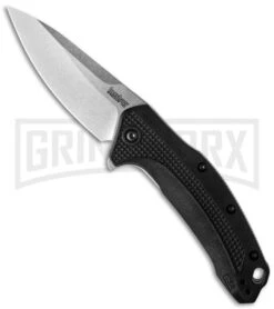 Kershaw Link Drop Point 3.25" Knife Black GFN Stonewash