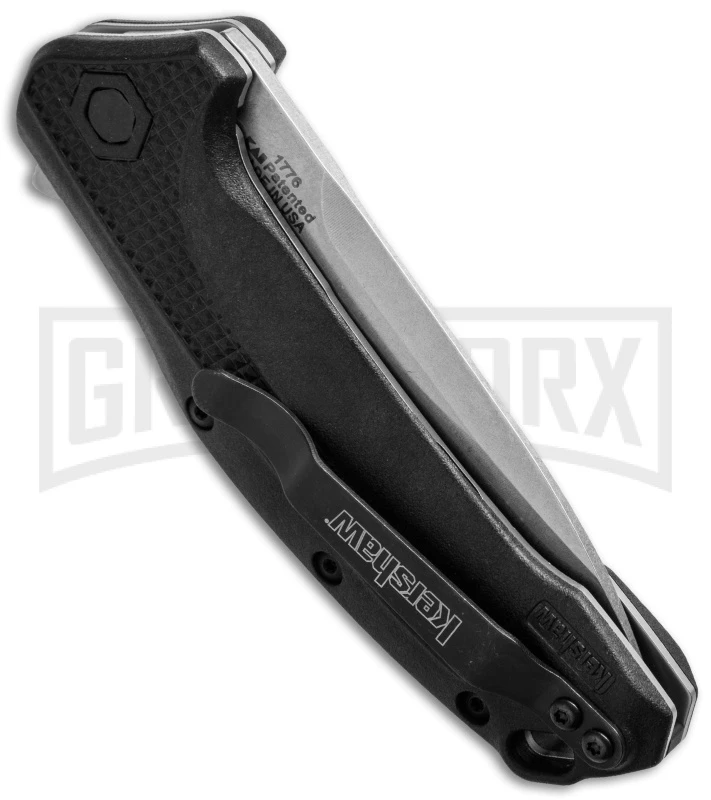 Kershaw Link Drop Point 3.25" Knife Black GFN Stonewash 2 Kershaw Link Drop Point 3.25" Knife Black GFN Stonewash - Image 2