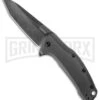 Kershaw Link Gray Spring Assisted Tanto Knife - BlackWash Plain -Kershaw Sale Store kershaw link folder aluminum tanto 1776tgrybw jm large