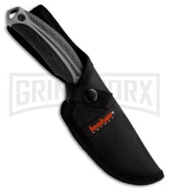 Kershaw LoneRock Large Gut Hook Fixed Blade Knife - Gray Plain -Kershaw Sale Store kershaw lonerock large fixed blade gut hook 1896gh sheath large