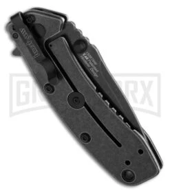 Kershaw Cryo II Tanto Assisted Opening Knife - BlackWash Plain 6 Kershaw Cryo II Tanto Assisted Opening Knife - BlackWash Plain -Kershaw Sale Store kershawcryo II Tanto blackwash 1556tbw side large