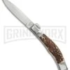Lepre 10' Stag Horn Picklock Automatic Knife - Satin Plain -Kershaw Sale Store lepre 10in stag horn BP 18834 er large