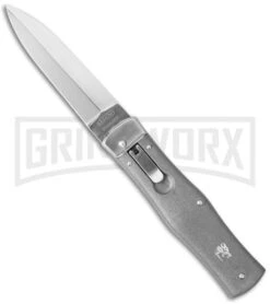 Mikov 241 Predator ABS Silver Automatic Leverlock Knife - Satin Plain