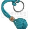 Monkey Knuts Knut Buster Neon Turquoise Keychain Lanyard W/ Wooden Barrel -Kershaw Sale Store monkey knuts teal large 1
