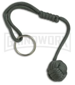 Monkeyz Fist Foliage Green Paracord Lanyard Knot Keychain (Small 3/4" Ball)