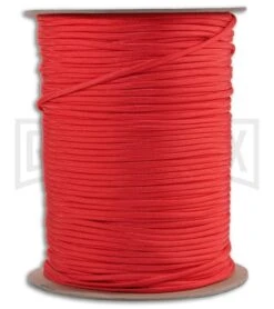 Red Braided Nylon 550 Para Cord Survival (1000')