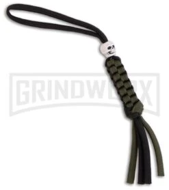 Para-Cord Wilson Tactical Lanyard Parachute Cord (Black & OD Green / Skull)