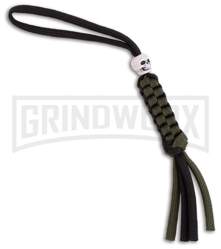 Para-Cord Wilson Tactical Lanyard Parachute Cord (Black & OD Green / Skull) 1 Para-Cord Wilson Tactical Lanyard Parachute Cord (Black & OD Green / Skull)
